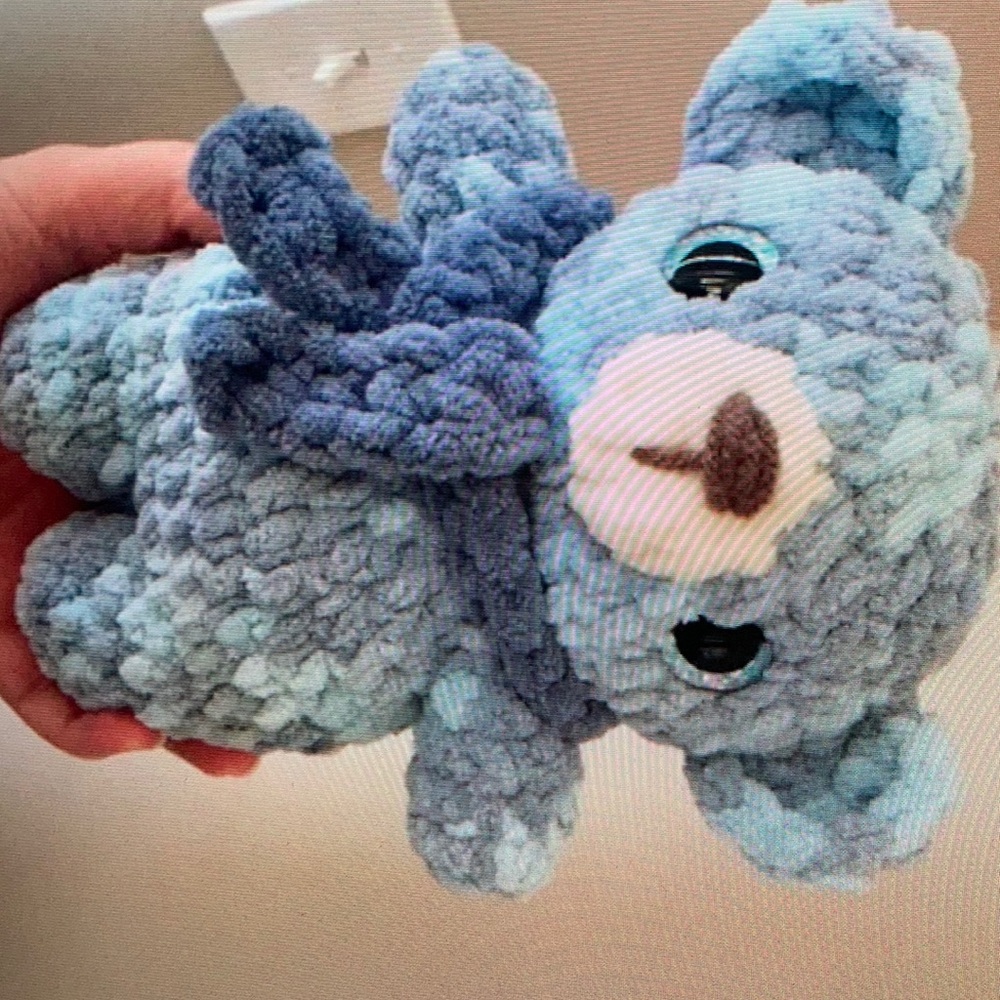 Handmade crochet winter bear